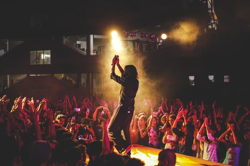 Spotlight on an empty stage